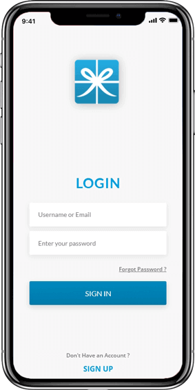 GFTD- Login Screen for Mobile